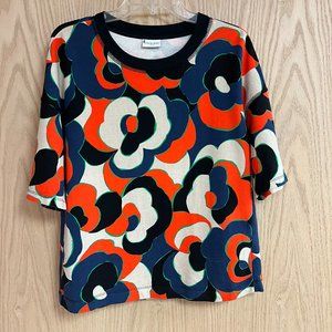 Dries Van Noten Top, Short Sleeve, Floral Size Small